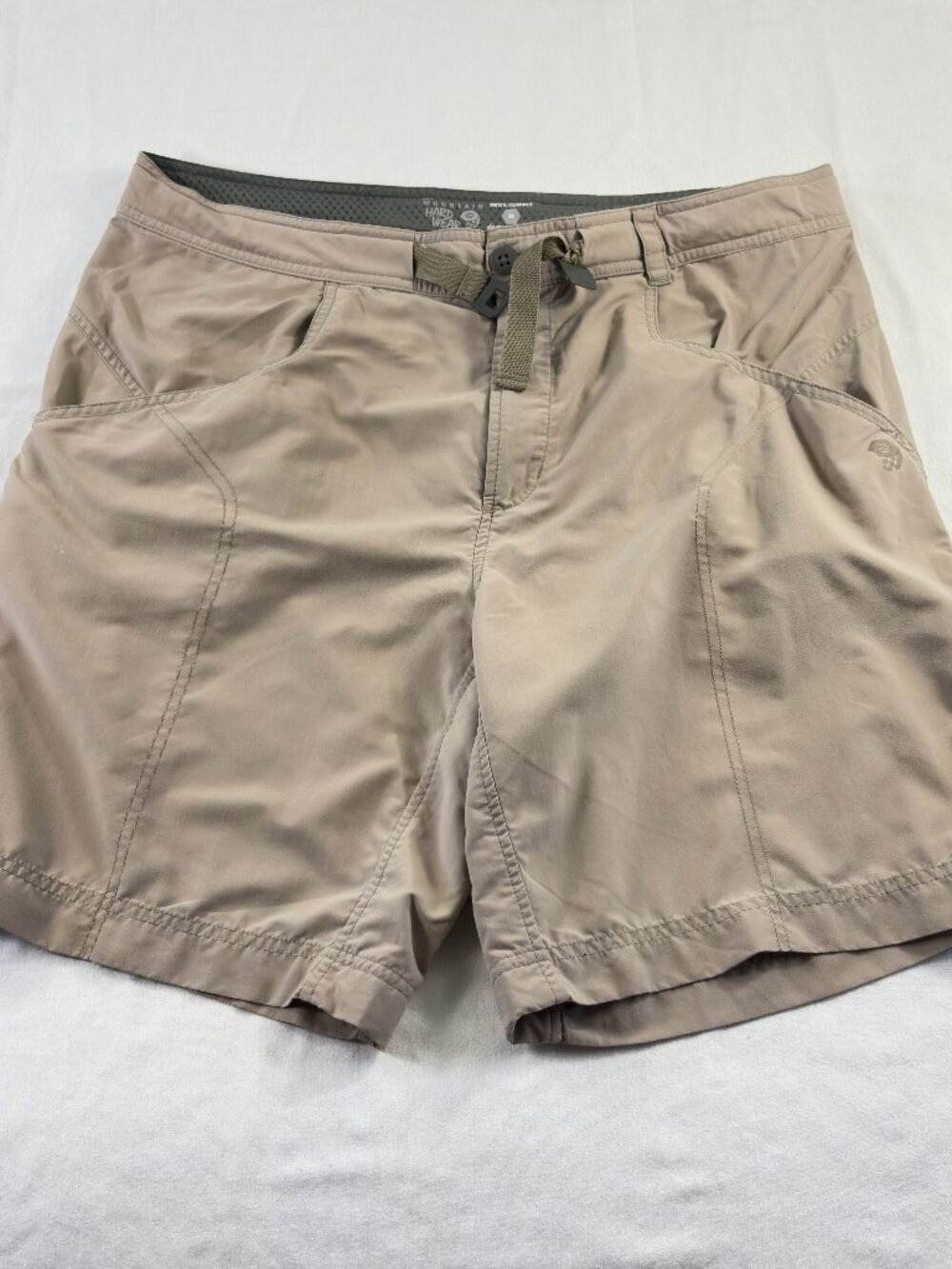 Mountain Hardwear Men’s Nylon Belted Lightweight Hiking Shorts Khaki 36 Long